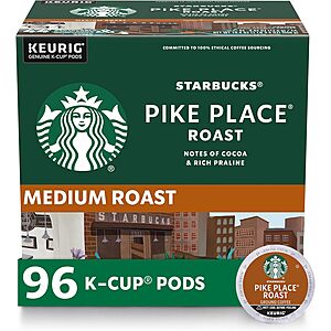 96-Count Starbucks K-Cup Coffee Pods (various) $32.30 w/ Subscribe & Save + Free Shipping