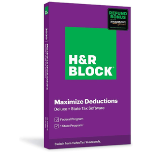 Amazon.com: H&R Block Tax Software Deluxe + State 2020 with Refund Bonus (Amazon Exclusive) (Physical Code by Mail): Software $22.50