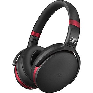 Sennheiser - HD 4.50 Wireless Noise Canceling Over-the-Ear Headphones - Black/Red $79.99