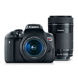 Canon T6i DSLR Camera w/ 18-55mm & 55-250mm Lens (Refurb)  $510 + Free Shipping
