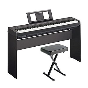 Yamaha P45 88-Key Digital Piano w/ Wooden Furniture Stand and Bench $400 + Free Shipping