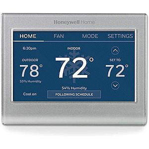 Honeywell Home RTH9585WF1004 Wi-Fi Smart Color Thermostat, 7 Day Programmable, Touch Screen $99