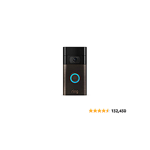 Ring Video Doorbell – 1080p HD video, improved motion detection, easy installation – Venetian Bronze - $59.99