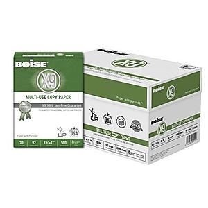 Office Depot Officemax 4/8/18-4/14/18 10 reams Boise X-9 Multi-Use Copy Paper $49.99 in-store price with $40.00 Gift Card rebate