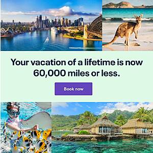[Award Travel] 25-40% Off Redemption For RT Airfares To Tahiti 42k or Australia 60k on United Airlines - Book by May 6, 2023
