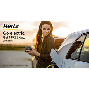 Hertz Car Rental - Get 1 Free Day of Electric Vehicle on 2+ More Days - Book by September 5, 2023