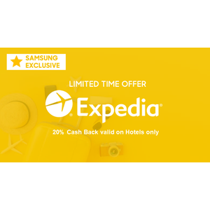 20% Cash Back on Expedia via Samsung Pay App *Hotels Only* - Expires Sept 29, 2019