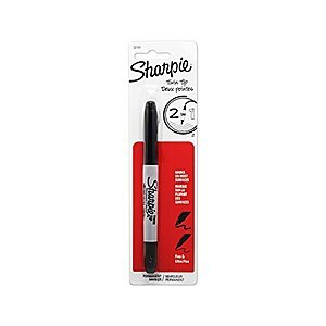 Sharpie Twin Tip Fine Point and Ultra Fine Point Permanent Black Marker for $1.50