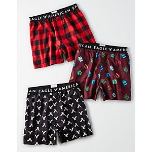 American Eagle Outfitters: $8 for Various Men's Underwear 3-Packs $7.99