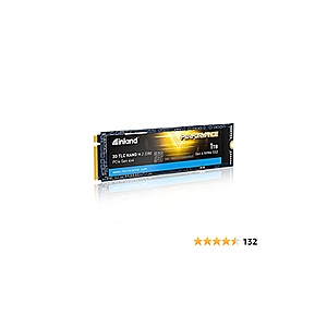 Inland Performance 1TB PCIe Gen 4.0 NVMe 4 x4 SSD M.2 2280 TLC 3D NAND Internal Solid State Drive, R/W Speed up to 5000MB/s and 4300MB/s, 1800 TBW - $109.99