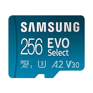256gb Samsung EVO Select micro SDXC card for $23.74 YMMV