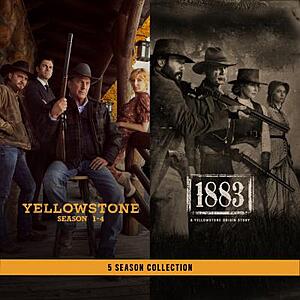 Yellowstone seasons 1-4 Plus the Prequel 1883 HD at Itunes $29.99