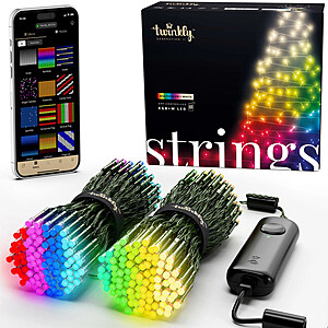 Twinkly Strings App-Controlled LED Christmas Lights with RGB+W - 250ct ($83.97), 400ct ($113.96) or 600ct ($149.94)
