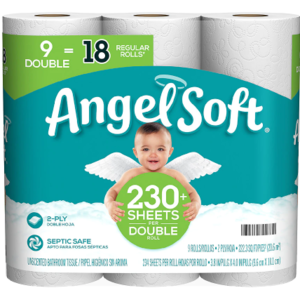 Angel Soft Toilet Paper Bathroom Tissue 9 Rolls $3.49 ea when you buy 2
