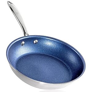10" Granitestone Stainless Steel Non Stick Frying Pan (Blue) $19.50