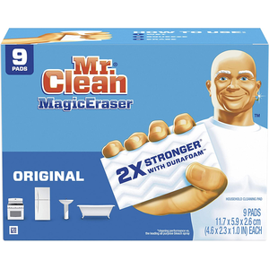 Amazon.com: Mr Clean Magic Eraser Original, Cleaning Pads with Durafoam, 9 Count: Health & Personal Care $3.84