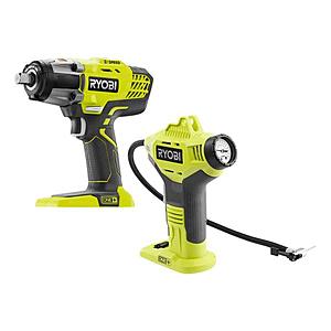 Ryobi 18V One+ Cordless Combo Kit w/ 3-Speed 1/2" Impact Wrench & Power Inflator $99 & More + Free S/H