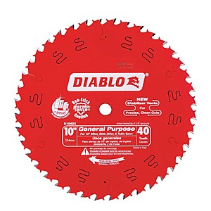 2-Pack DIABLO 10" x 40-Tooth General Purpose Circular Saw Blades $35 at Home Depot $34.97