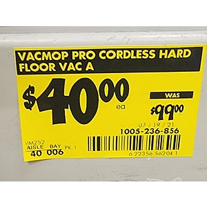 VACMOP Pro Cordless Hard Floor Vacuum Spray Mop with Disposable VACMOP Pad Instore Home Depot only $40