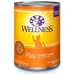WELLNESS Complete Health Pate Chicken Entree Grain-Free Canned Cat Food, 12.5-oz, case of 12 - $23
