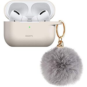 Apple Compatible Cases & Accessories: AirPods Pro 2019 Fur Pom-Pom Keychain Case $4.50 & More