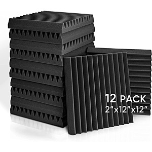 12-Pc Fstop Labs Acoustic Foam Sound Insulation Panels (2"x12"x12", various colors) $17.50