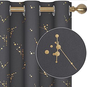 2-PK Deconovo Thermal Insulated Blackout Curtains (various patterns) $8.50 to $16.50 + Free Shipping w/ Prime or $25+
