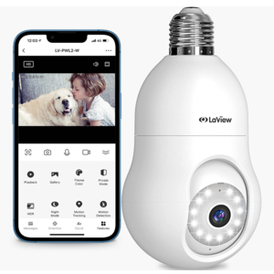 LaView 4MP Wireless Smart Bulb Security Camera $20 + Free Shipping