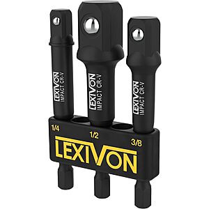 Lexivon Tools: 3" Impact Socket Adapters $5, 6" $8, 1/2-Inch Drive Click Torque Wrench 10~150 Ft $28 & Much More