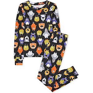 The Children's Place Girls' & Boys' Halloween Glow In The Dark 2-Piece Pajama Sets from $7 (Limited Sizes)