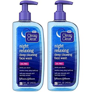 8-Oz Clean & Clear Deep Cleaning Face Wash (Night Relaxing): 2 for $6.39 + Get $5 Walgreens Cash w/Store Pickup on $10+