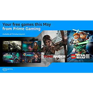 Amazon Prime Gaming: May 2024 PC Digital Games: Tomb Raider: Game of the Year Edition, LEGO Star Wars III: The Clone Wars, Fallout 3: Game of the Year Edition & More via Amazon