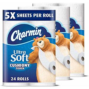 Amazon Warehouse: 24-Ct Charmin Ultra Soft Toilet Paper Mega Rolls (Open Box) $17.45