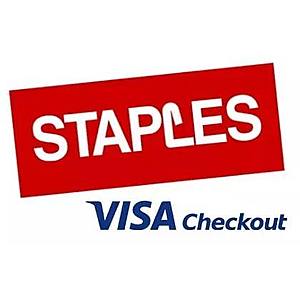 Staples: Additional Savings w/ Visa Checkout  $25 Off $100 + Free Shipping