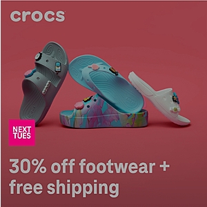 T-mobile-tuesdays app users 5/16/23: 30% off Crocs, 50% off FaceSocks, Free 1-Night Redbox disc rental, 10 cent Shell gas discount