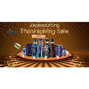Vapesourcing Thanksgiving sale for e-cigarette vaping 12% off entire site @ VapeSourcing
