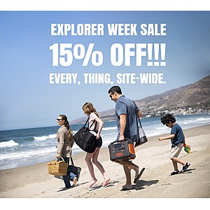 Jackery Explorer Week 15% Off Everything! Amazon.com and Jackery.com Includes Portable Power Station Explorers, Solar Panels & Accessories. Generator, Outdoor, Emergency, Camping