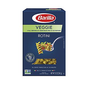 Barilla Regular & Veggie Pasta 8 pack $7.7 12 pack for $11 Amazon S&S