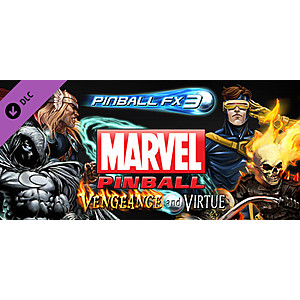 Pinball FX3 Marvel Pinball: Vengeance and Virtue and the Original Pack are 66% off! $3.39 at Steampowered