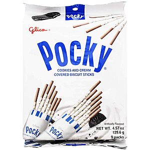 4.57oz. Glico Pocky Cookies & Cream Covered Biscuit Sticks (9 Individual Bags) $3.31 w/ Subscribe & Save