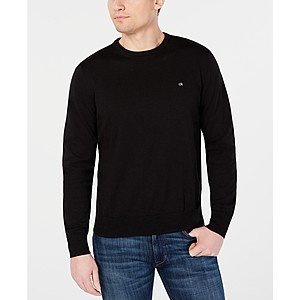 Calvin Klein Men's Solid Supima Cotton Sweater, Solid Supima Cotton Stripe Sweatshirt, Big & Tall Regular-Fit 1/4-Zip Sweater & More $26.24 @ Macys