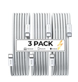 LISEN 3 PACK USB C To USB C Cable  $4.96