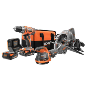 Ridgid 18V Lithium-Ion Cordless 3-Tool Combo Kit with (2) 2.0 Ah Lithium-Ion Batteries, Charger, and Bag $159