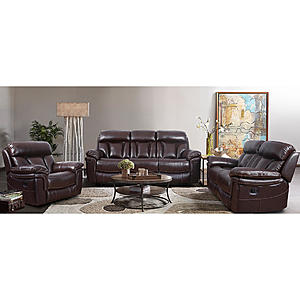 Stella 3 PC Leather Motion Sofa Set with White Glove Delivery $1,699.99 $1699.99