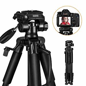ESDDI 55'' Aluminum Tripod for DSLR Camera with Carrying Bag and Mounting for $20.92 + Free Shipping