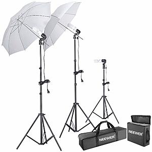 Neewer 600W 5500K Photo Umbrella Continuous Lighting Kit - $33.14 + Free Shipping