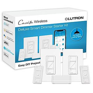 Amazon Prime Day deal: Lutron Caseta Deluxe Smart Dimmer Switch (2 Count) Kit with Caseta Smart Hub $129.15