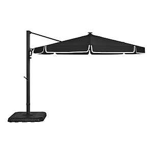 Hampton Bay 11' Aluminum/Steel Cantilever LED Patio Umbrella (Black & White Trim) $249 + Free Curbside Pickup