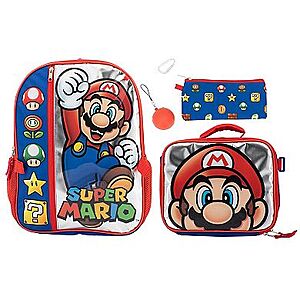 5-Piece Character Backpack & Lunchbox Sets: Super Mario Bros. $21.24, Minecraft $21.24, Bluey $21.24, Squishmallow $21.24, More + Free Store Pick Up at Kohl's or F/S on $49+