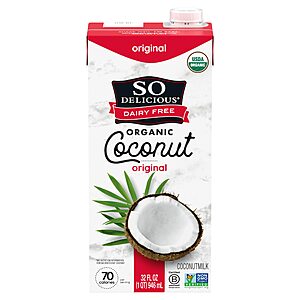 1-Quart So Delicious Dairy-Free Organic Coconut Milk (Original) $1.95 w/ S&S + Free Shipping w/ Prime or on $35+